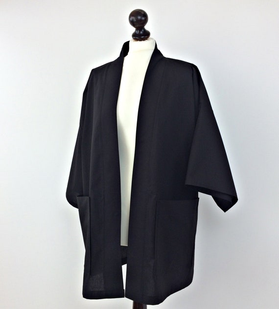 Black cardigan kimono hot sale