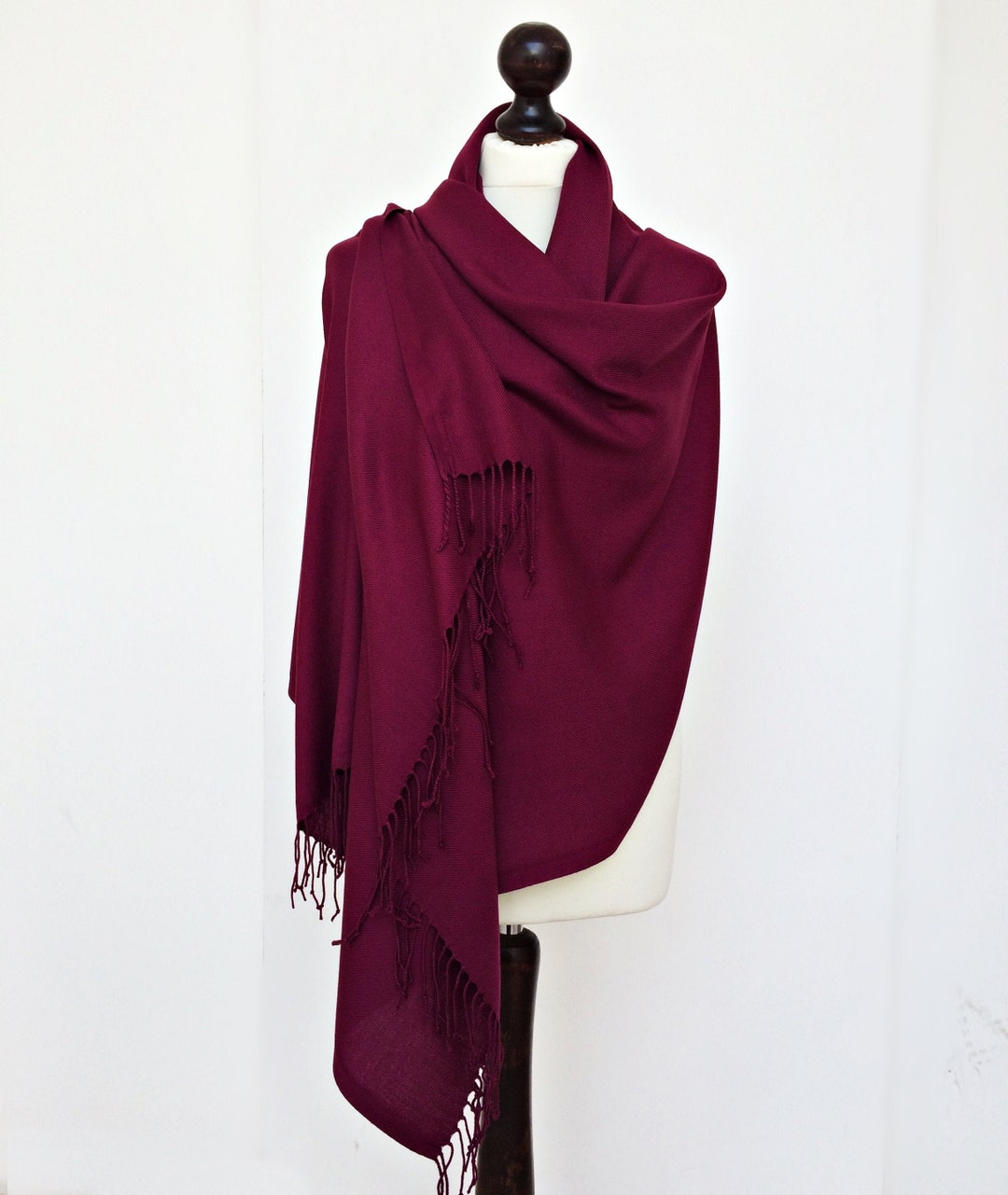 raspberry pashmina shawls