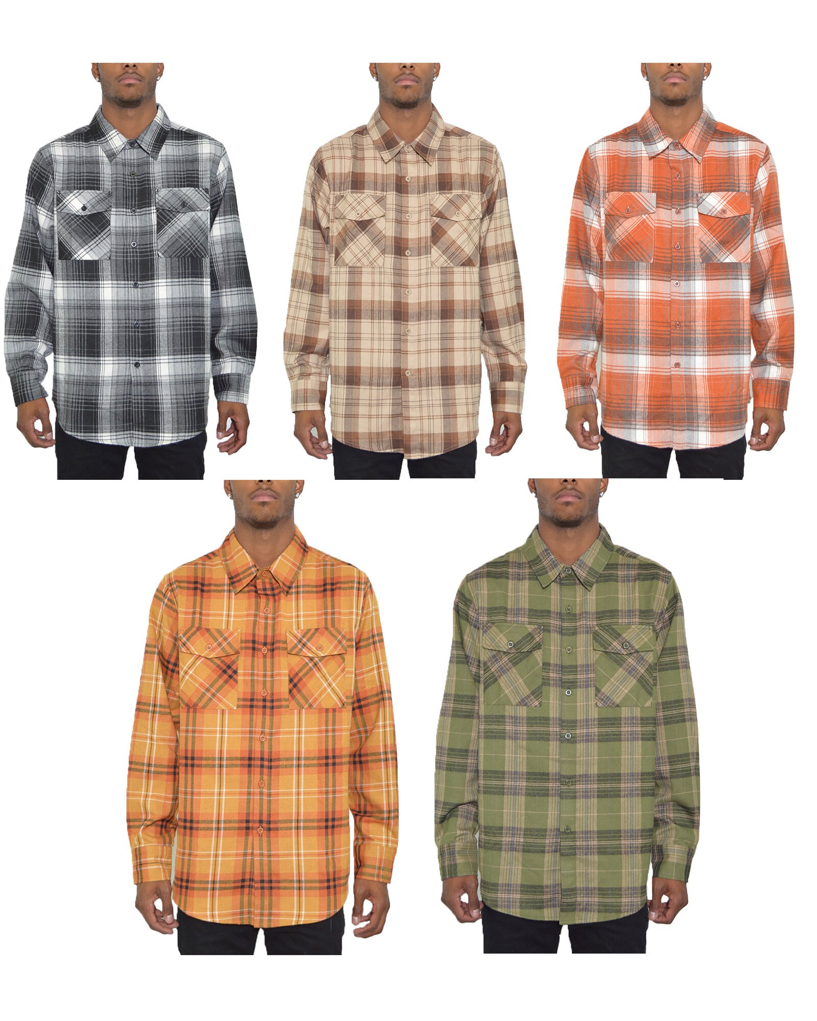 Unisex Plaid Flannel shirt jacket flannel work shirt plaid Etsy