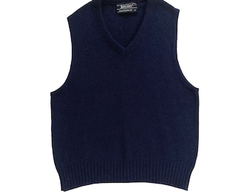 70s 80s Vintage Navy Blue Sweater Vest Made by Jantzen