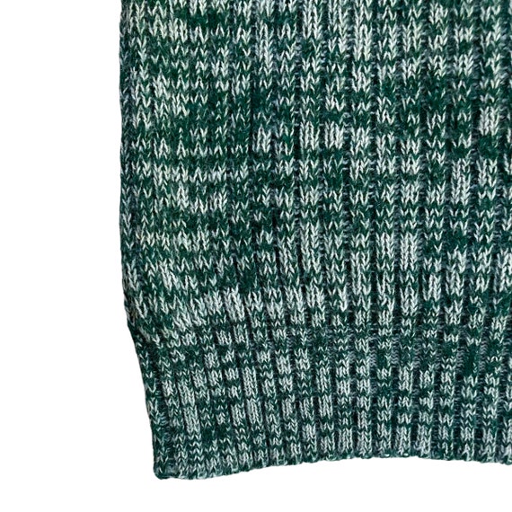 70s 80s Vintage Green and White Geometric Sweater - image 4