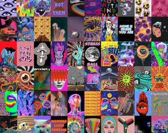 See more ideas about neon aesthetic, purple aesthetic, trippy. Trippy Aesthetic : Psychedelic Collage Etsy