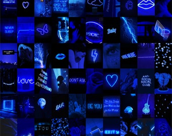 wallpapers Dark Blue Aesthetic Widgets dark blue photo etsy
