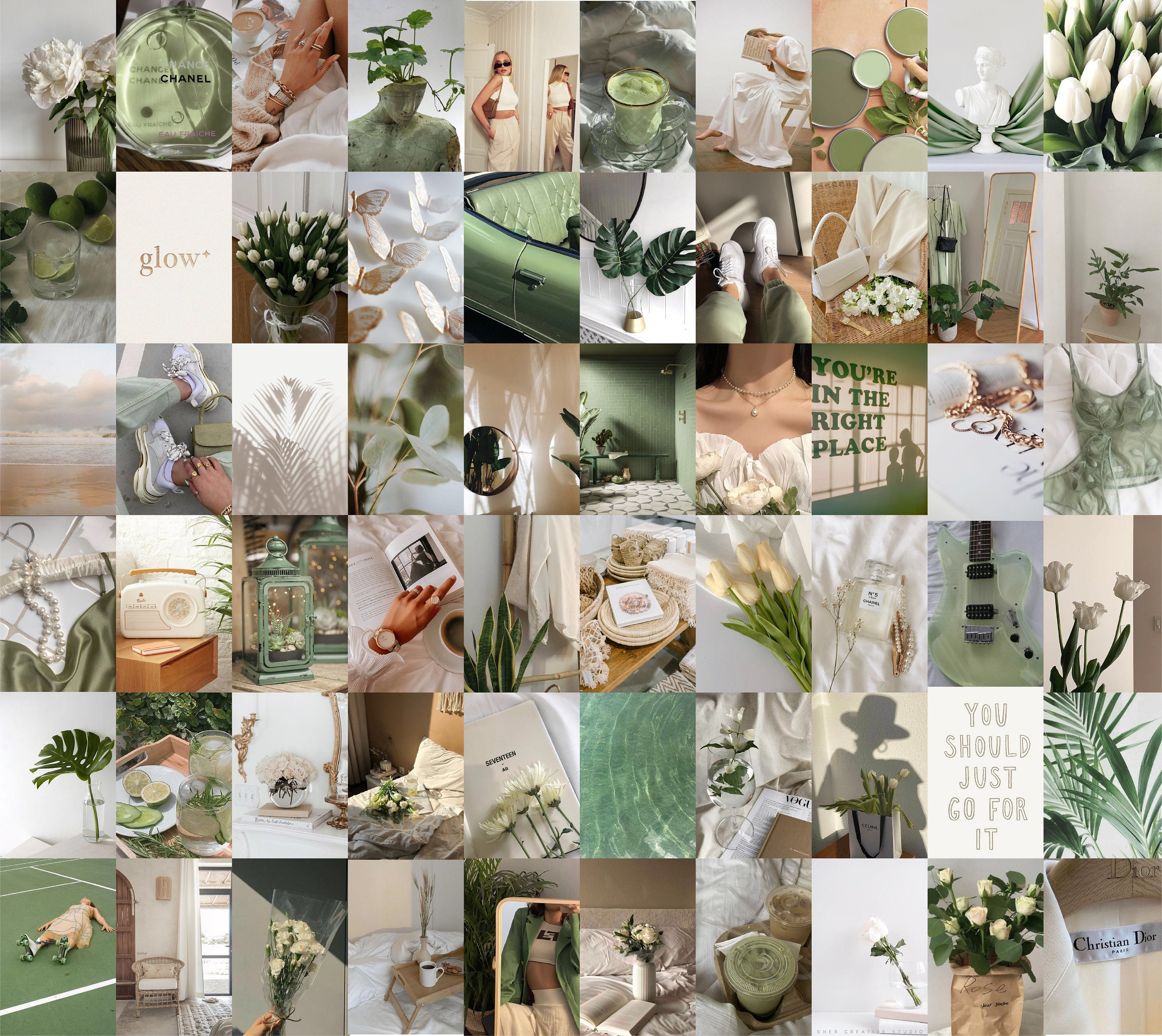 Sage Green Wall Collage