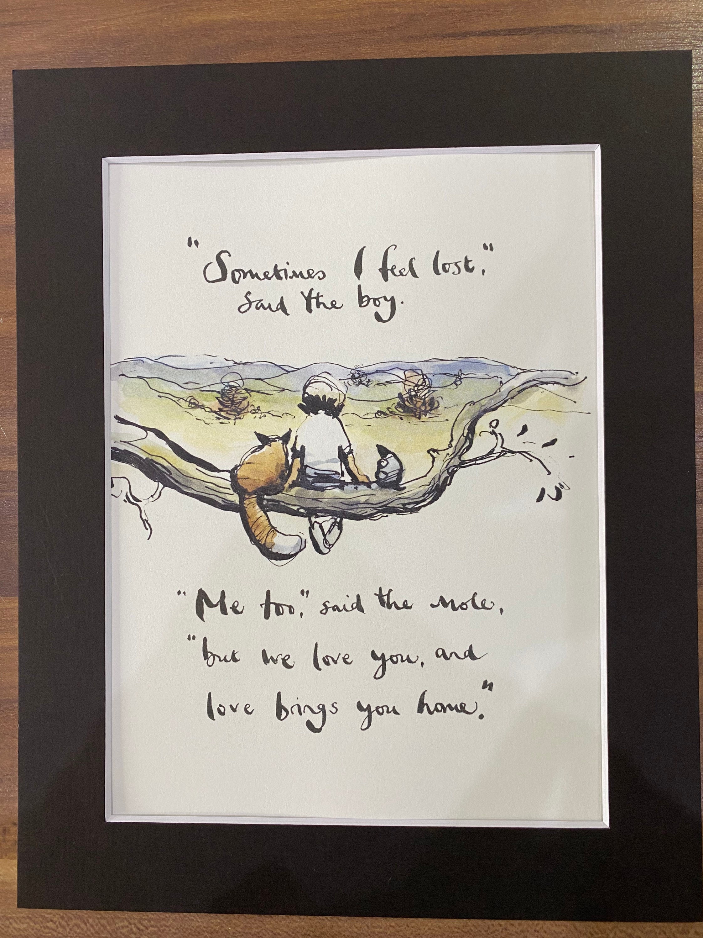 Book Page Art - Heartfelt Mounted Quote From the Popular Charlie Mackesy  Book the Boy, the Mole, the Fox and the Horse. - Etsy, image size:2244x2992