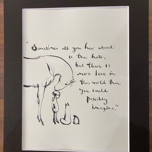 Illustrations de page de livre - Citation sincère du livre populaire de Charlie Mackesy Le garçon, la taupe, le renard et le cheval.