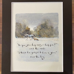 Book Page Art - Heartfelt Mounted Quote from the popular Charlie Mackesy book The Boy, the Mole, the Fox and the Horse.