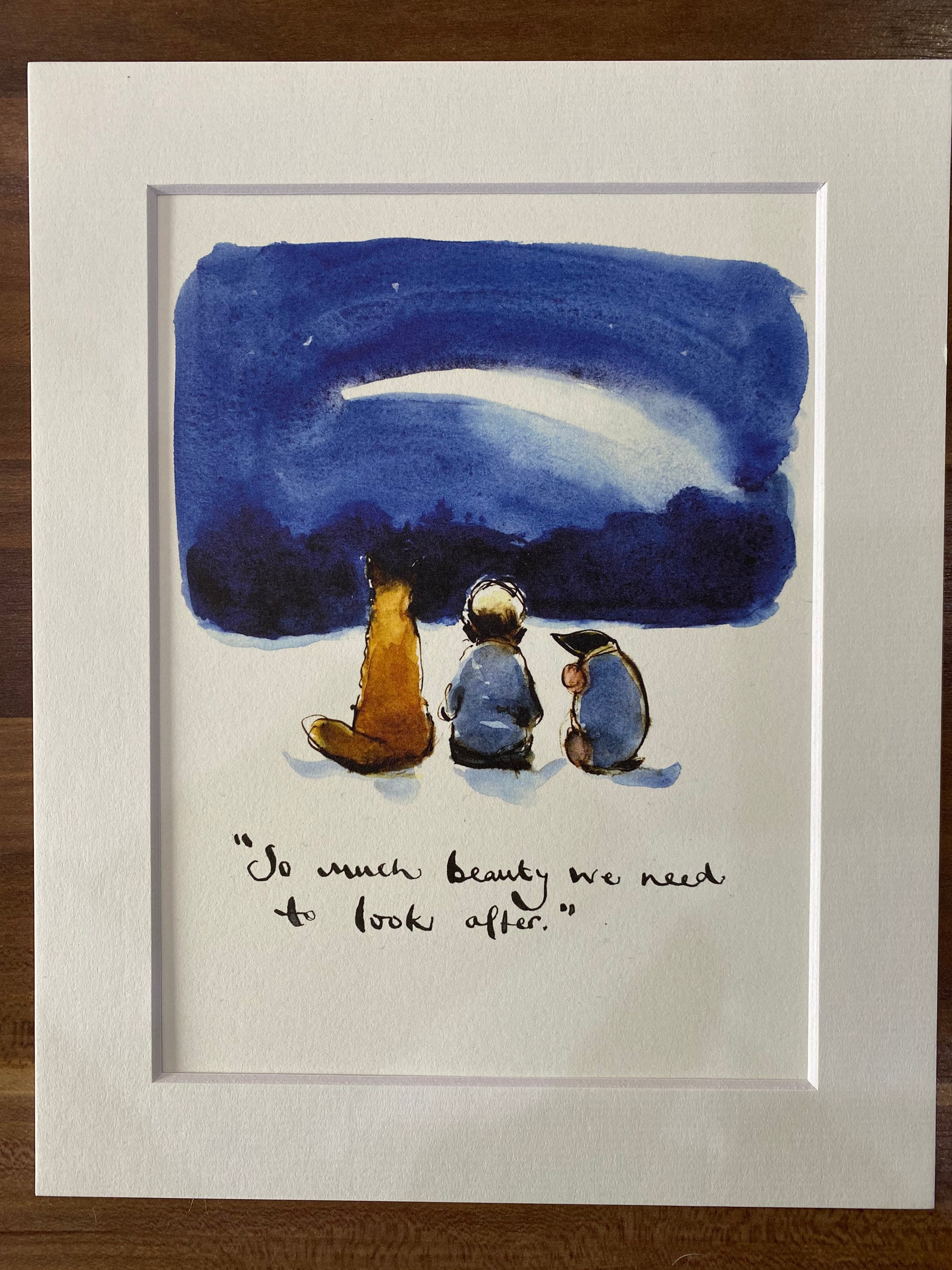 Book Page Art - Heartfelt Mounted Quote from the popular Charlie Mackesy book The Boy, the Mole, the Fox and the Horse.