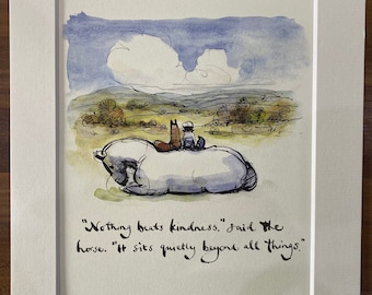 Book Page Art - Heartfelt Mounted Quote from the popular book about a boy and his three friends.