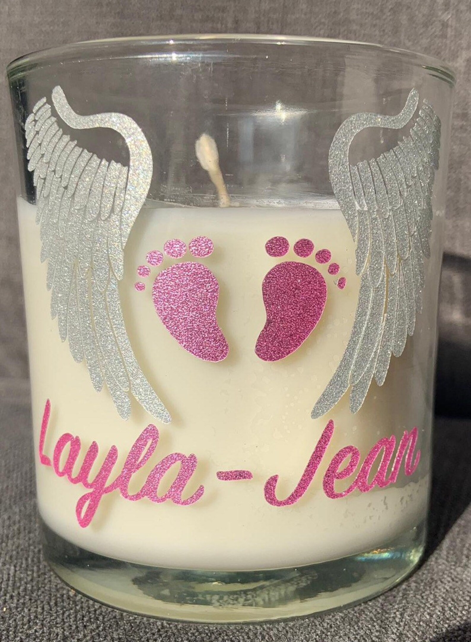 Personalised Candle infant child baby loss remembrance Etsy