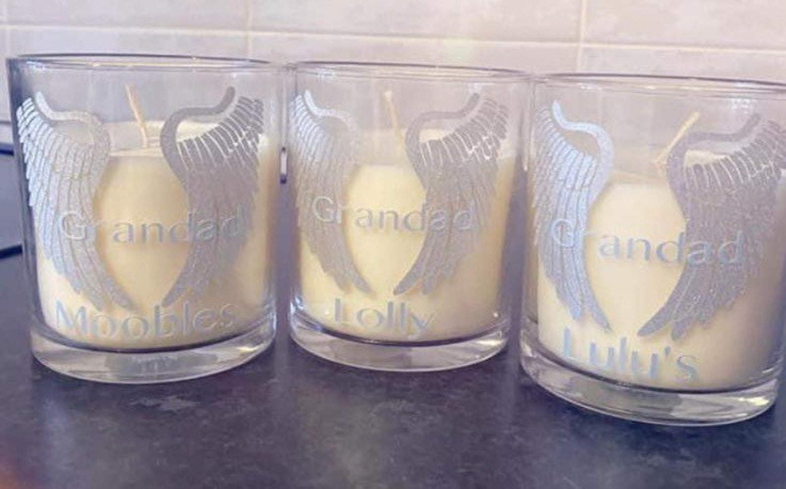 Personalised Candle infant child baby loss remembrance Etsy