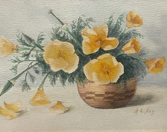 水差しのある水彩画の静物画 - Etsy 日本