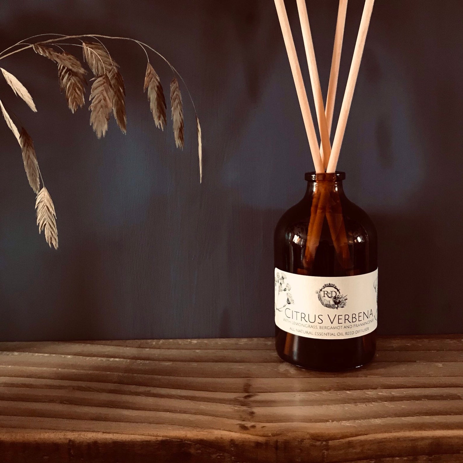 Citrus Verbena Reed Diffuser Essential Oils All Natural Etsy