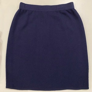 St. John Knit Navy Blue Skirt Bild 1