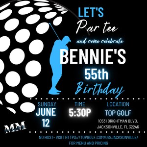 Golf Birthday **CANVA Template** **DIGITAL DOWNLOAD**