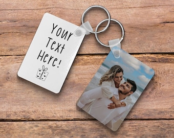 Custom Photo Keychain, Personalized Picture Keychain, Anniversary Gift
