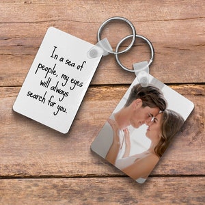 Cute Gifts For Boyfriend, Keychain For Boyfriend, Romantic Gifts For Him, Romantic Couple Gift, Custom Photo Keychain, Anniversary Gift