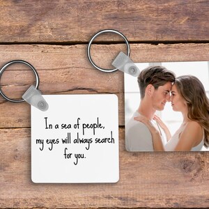 Cute Gifts For Boyfriend, Keychain For Boyfriend, Romantic Gifts For Him, Romantic Couple Gift, Custom Photo Keychain, Anniversary Gift