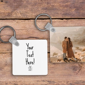 Custom Photo Keychain, Picture Keychain, Keychain For Him, Personalized Gifts For girl, Keychain For girl, Anniversary Gift, Custom Keychain