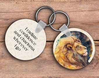 Leo, Horoscope Leo, Leo Sign, Leo Season, Leo Birthday, Leo Lion, Photon Keychain, Zodiac Sign, Keychain For Her, Personalized Gift For Girl