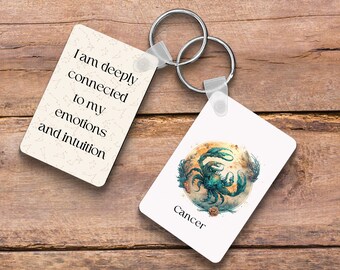 Cancer Zodiac, Cancer, Zodiac Cancer, Cancer Gifts, Photon Keychain, Zodiac Sign, Keychain For Her, Personalized Gifts For Girl, Keychain