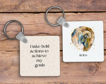 Aries, Aries Birthday, Aries Constellation, Aries Zodiac, Aries Libra, Zodiac Sign, Keychain For Her, Personalized Gift For Girl Aries Woman