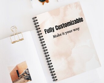 Create Your Perfect Notebook: Personalized Custom Notebook for Journaling, Planning, and More - Handmade and One-of-a-Kind