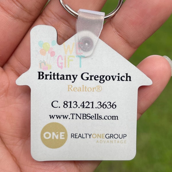 Open House Gifts | Two Sided Keychain | Realtor Closing Gift| Housewarming Gift | Real Estate Keyring | Realty One Group Key Fob