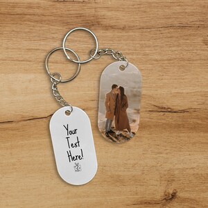 Custom Photo Keychain, Picture Keychain,  Keychain For Him, Personalized Gifts For Men, Keychain For Boyfriend, Anniversary Gift For Her