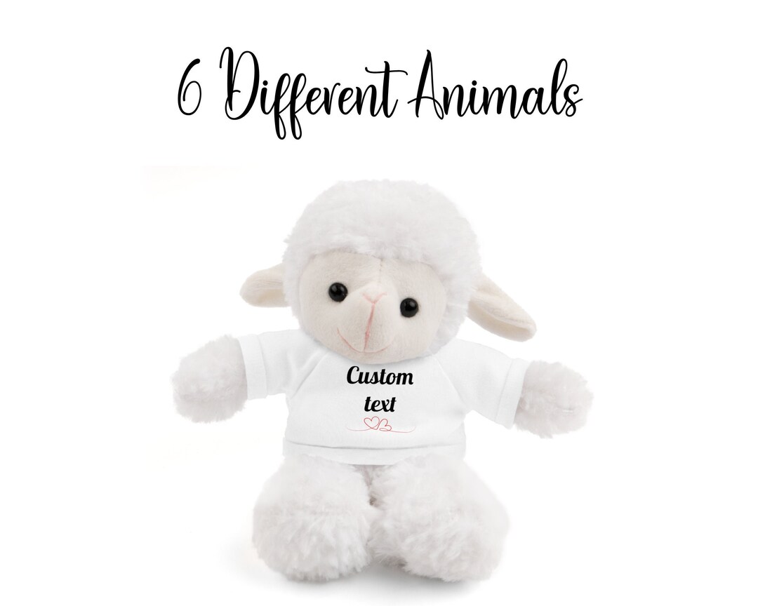 Sheep Stuffed Animal, Stuffed Bunny, Stuffed Animals With Tee, Custom