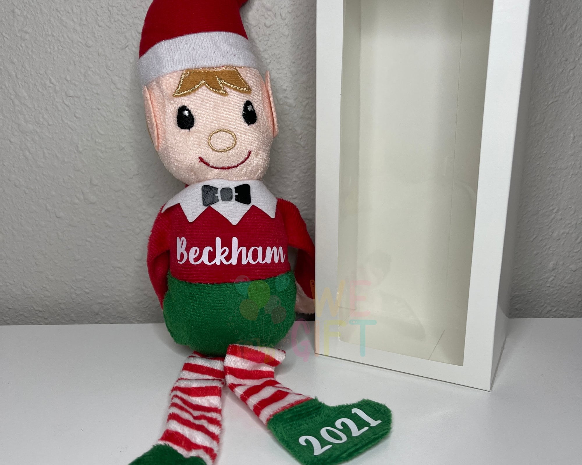 Personalized Christmas Elf Plush | Custom Name & Year Gift Box - Etsy