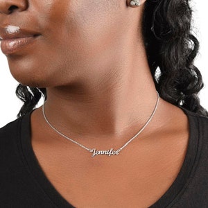 Name Necklace Sterling Silver, Gold Name Plate Necklace, Name Necklace For Kids, Gold Name Necklace 14k, Children Name, Name Necklace