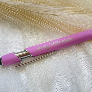 Custom Metal Pen with Stylus Tip, Business Name Pen, Personalized Laser Engraved Pen, Stocking Stuffer, Student Gift, Teacher and Nurse Gift