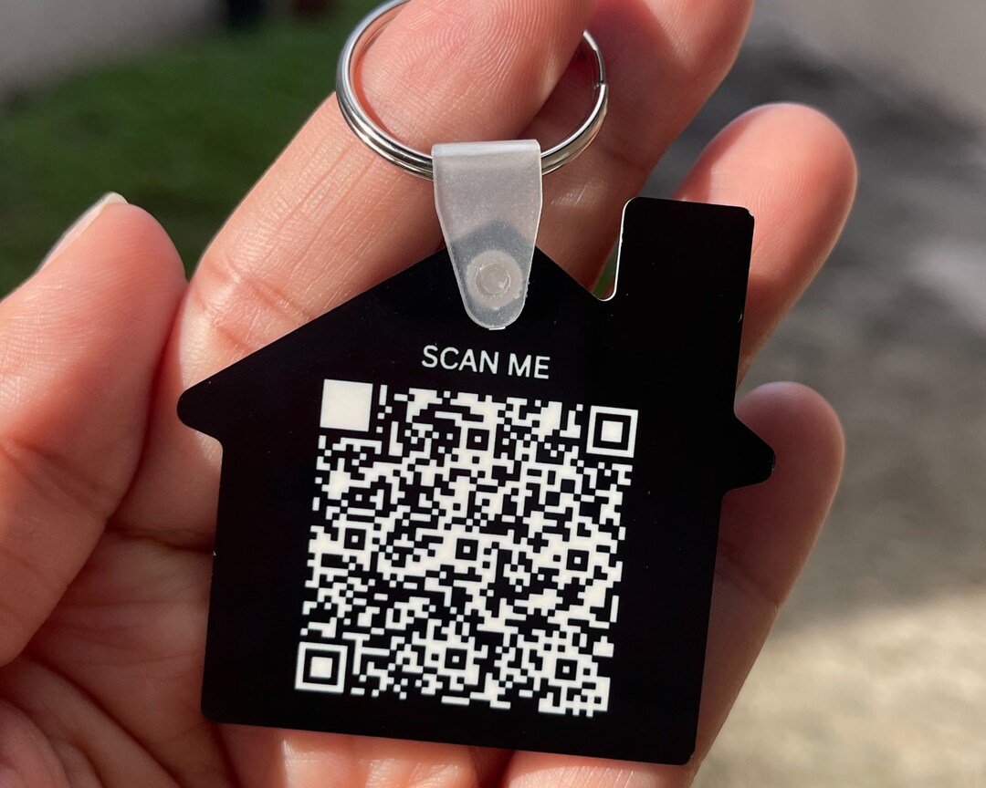 QR Code Keychain | Business Marketing Ideas | Plastic Keychain With ...