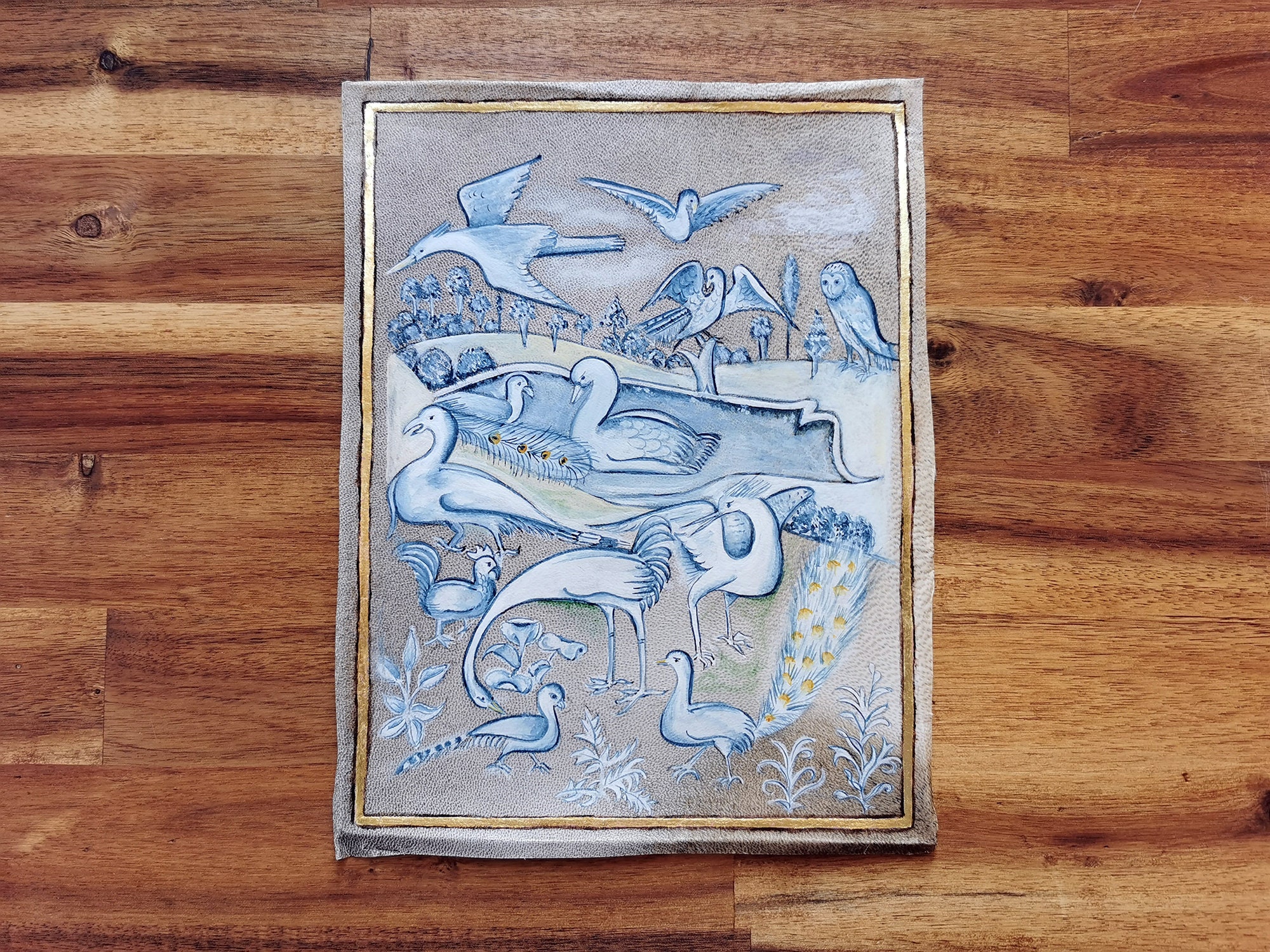 Enluminure Originale Les Oiseaux