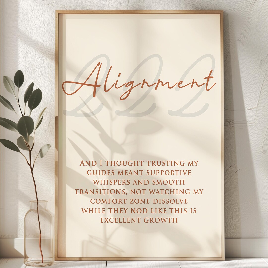 Sarcastic Printable Wall Art · Angel Number 222 Alignment Rant Poster ...
