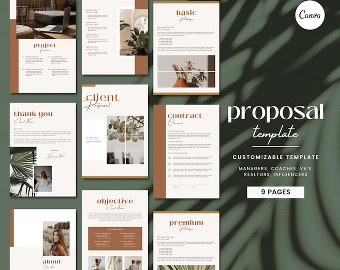 Interior Design Fee Proposal Template - Canva Powerpoint Adobe Indesign ...