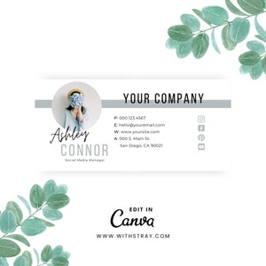 Email Signature Template, Gmail Signature, Small Business Branding, Social Media Manager, Realtor Real Estate Broker Email Signature