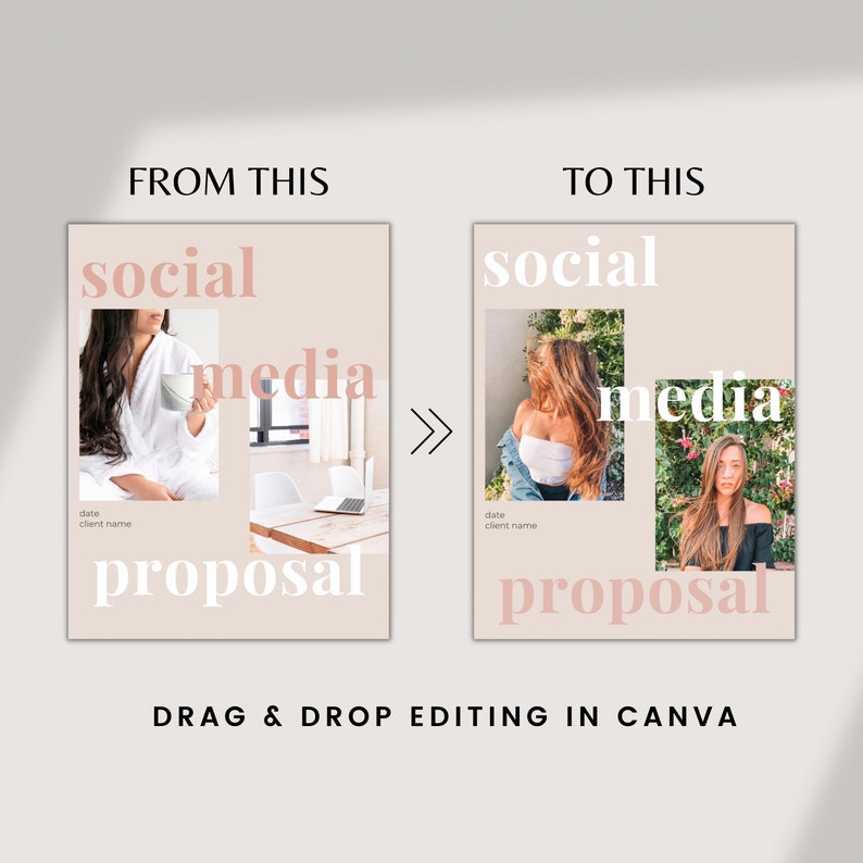 PROPOSAL Template, Business Owners, Canva Template for Social Media ...