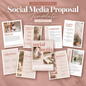 Vorlage für ein Social-Media-Angebot, 9-seitiges Canva-Kundenangebot