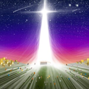 Arte original, barco, perros pastores, Navidad, nacimiento de Jesús, Belén, gloria de Dios, arte digital, arte al pastel, dibujos a lápiz, tarjetas, impresiones