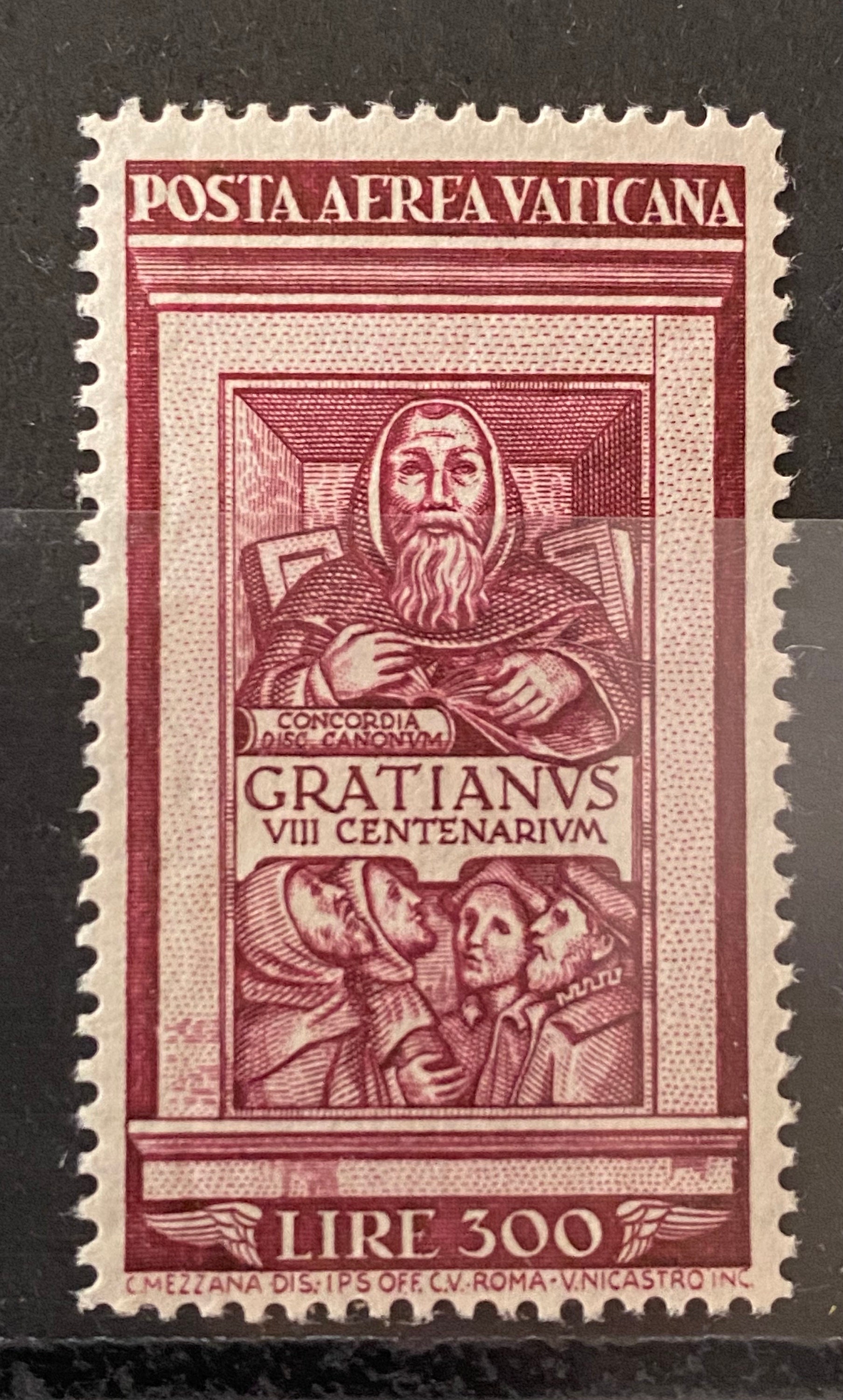 Stamps Vatican 1951 Airs Gratianus set complete NH mint Etsy