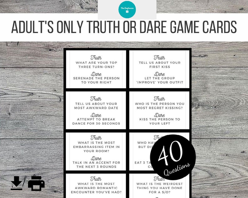Or questions dare truth printable 94 Funny