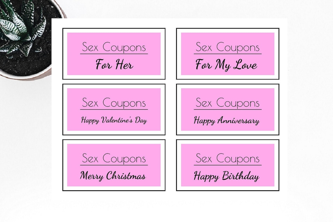 Printable Adults Only Sex Coupons For Her Editable Naughty Etsy 