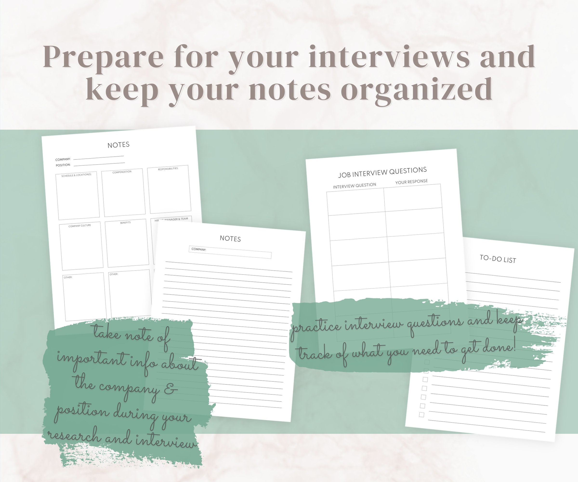 Job Search Planner Job Search Printable Job Search - Etsy