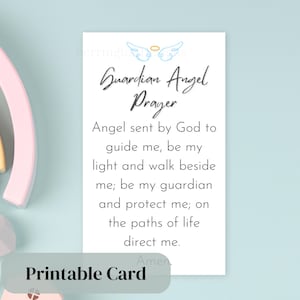 Guardian Angel druckbare Gebetskarte | Engel Gesendet von Gott