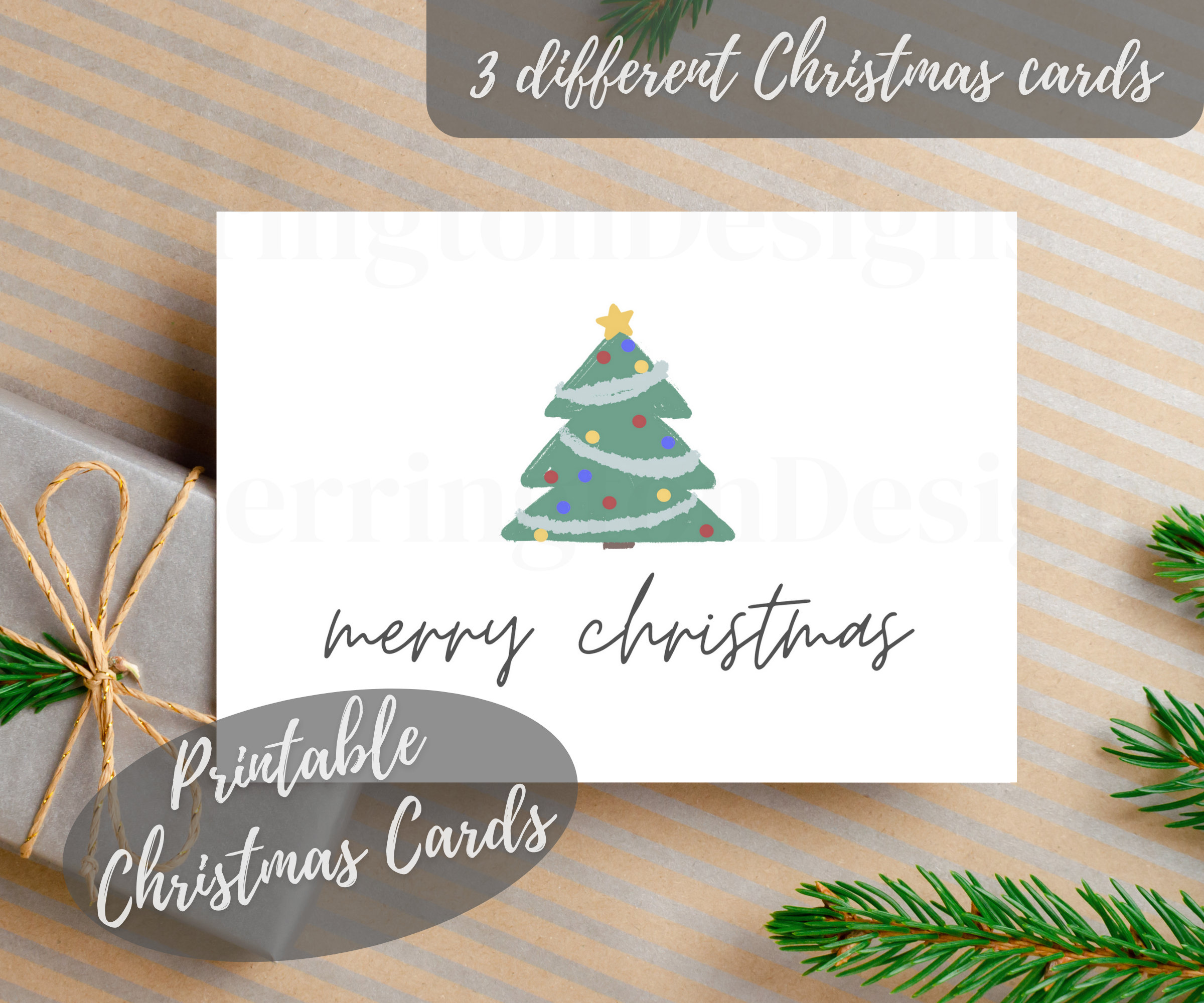 simple merry christmas card printable, minimalist christmas card