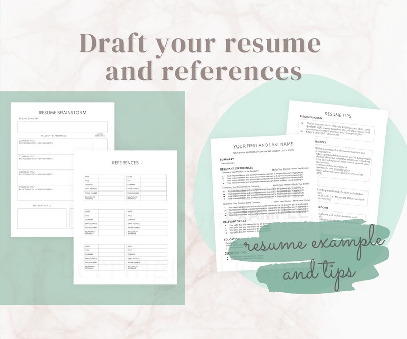 Job Search Planner Job Search Printable Job Search - Etsy
