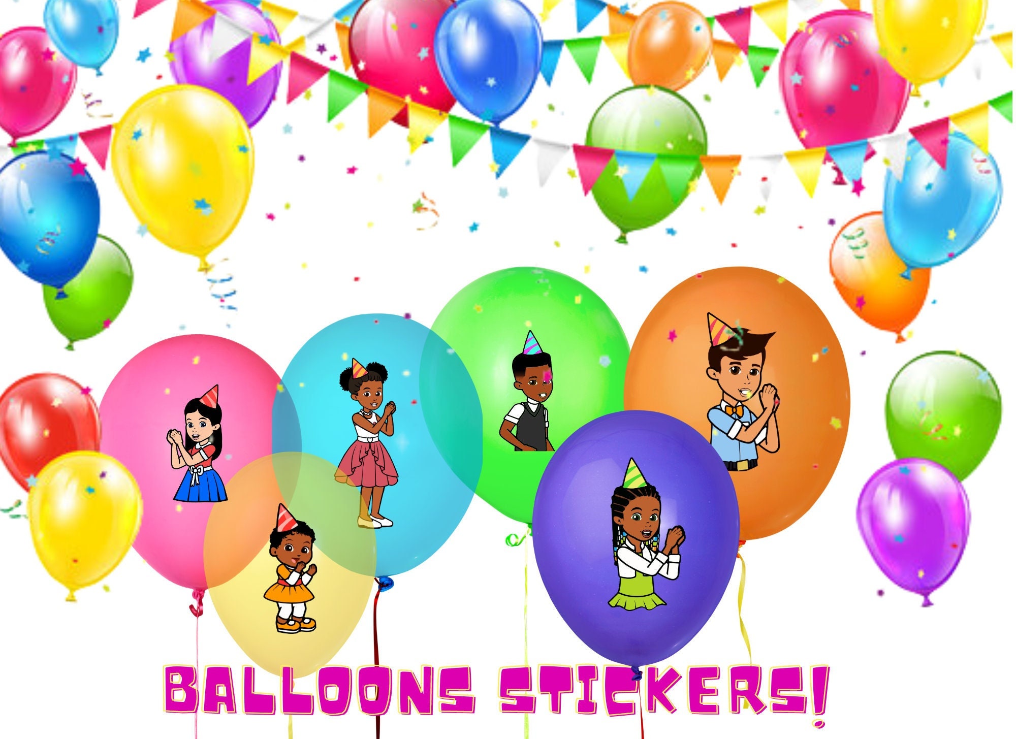 Custom Gracie's Corner Theme Balloon Stickerssingle Etsy