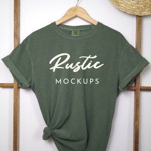 Comfort Colors Hemp Mockup, Comfort Colors 1717 Hemp Mockup, C1717 T Shirt Mockup, Hanging Mockup, Comfort Colors Mockup